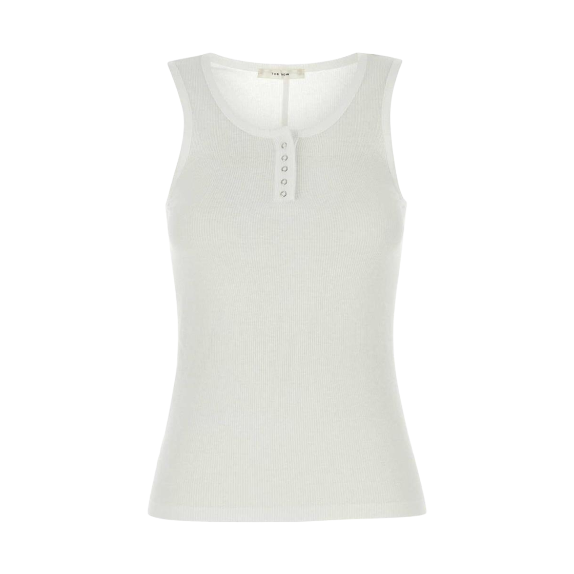 (W) 더 로우 만셀 코튼 탱크탑 화이트((W) The Row Mansel Cotton Tank Top White)
