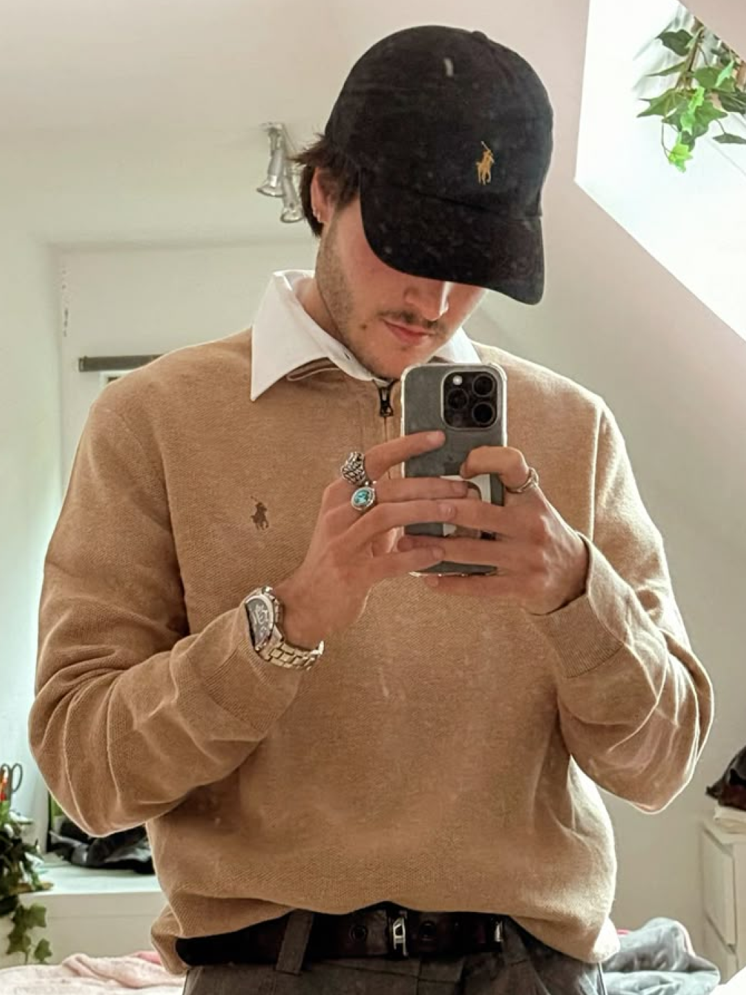 Polo Ralph Lauren Cable Knit Cotton Sweater Natural, [20% 적립] Polo Ralph Lauren Twill Jacket Collection Navy - 25SS 착용 스타일 - 2