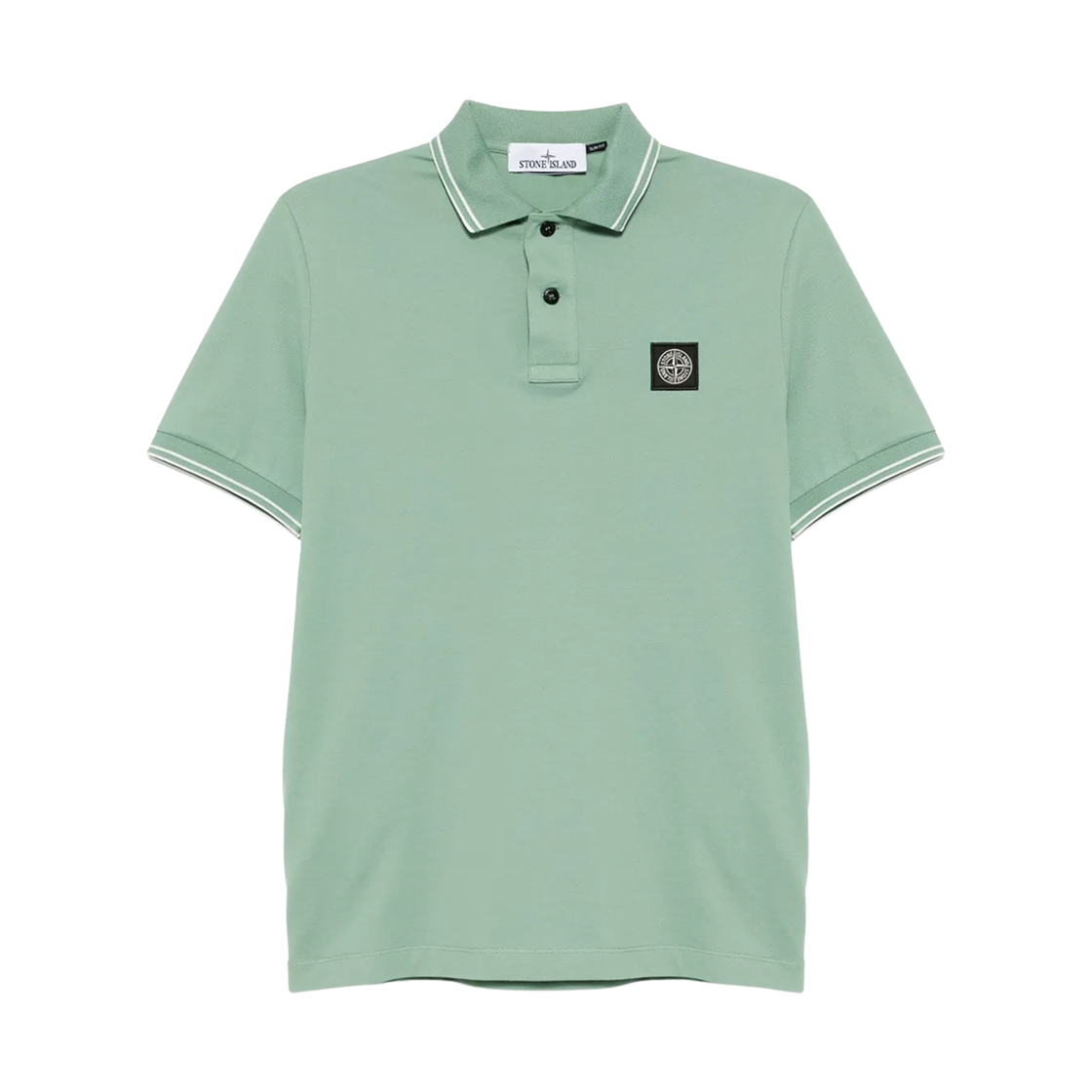 스톤 아일랜드 22002SC 오가닉 코튼 엘라스테인 피케 슬림 핏 폴로 셔츠 민트 - 25SS(Stone Island 22002SC Organic Cotton Elastane Pique Slim Fit Polo Shirt Mint - 25SS) - 1