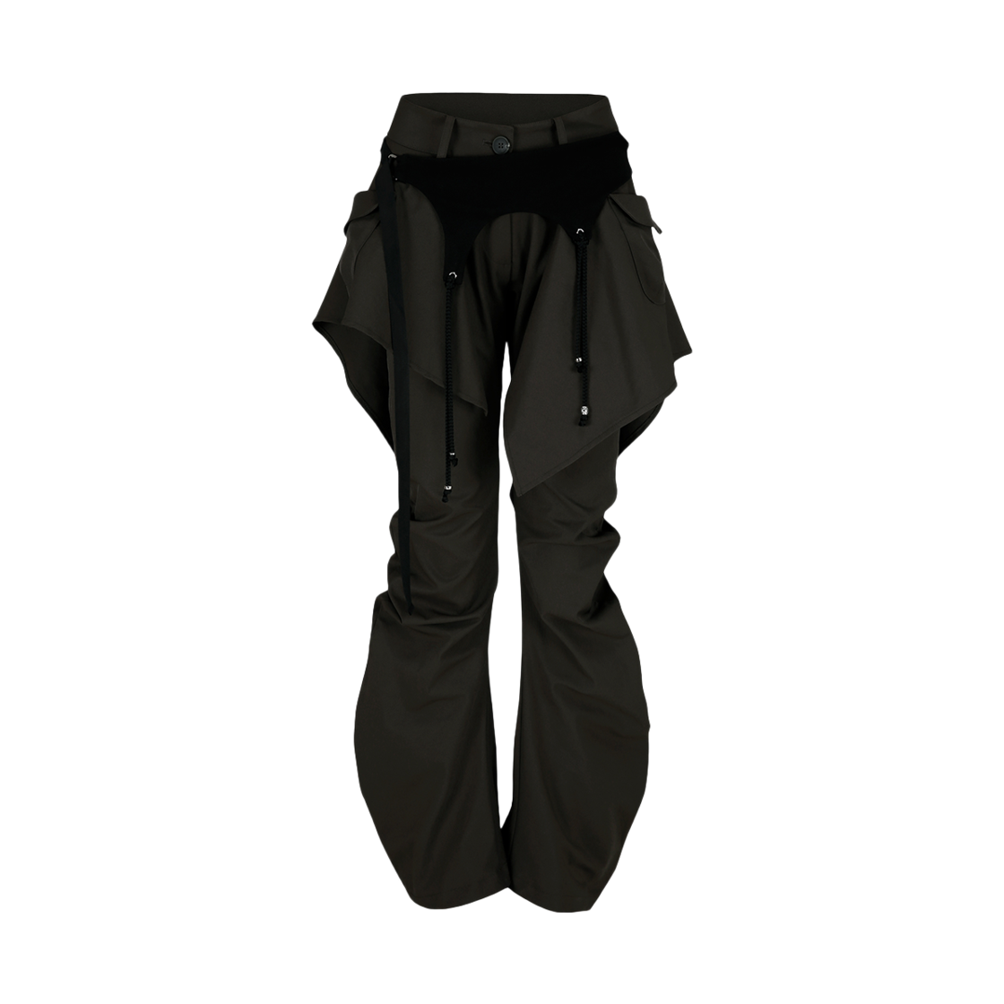 카시코 레이어드 스트랩 팬츠 카키