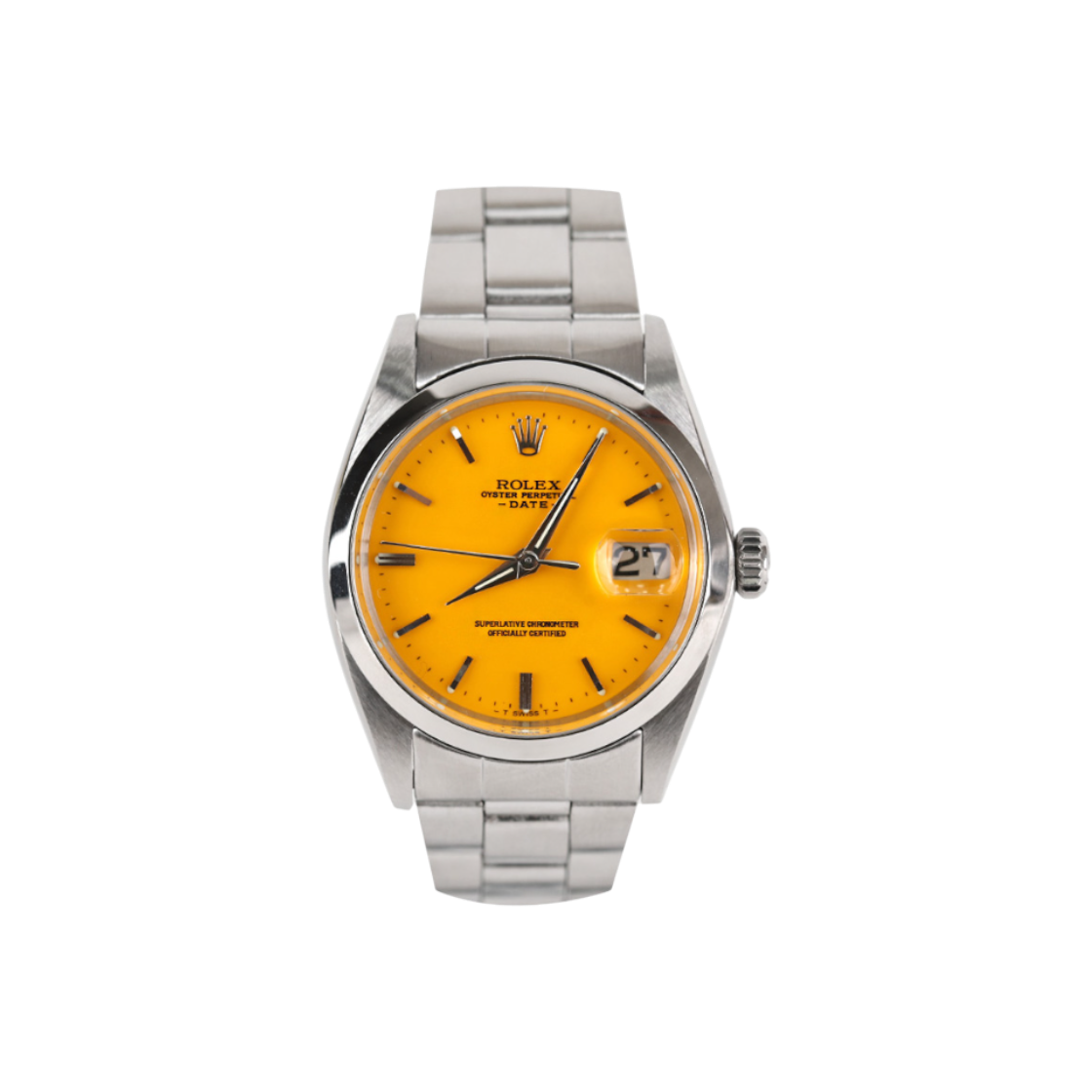 롤렉스 1500 오이스터 퍼페추얼 데이트 옐로우 인덱스 34mm(Rolex Oyster Perpetual Date 1500 Yellow Index 34mm)