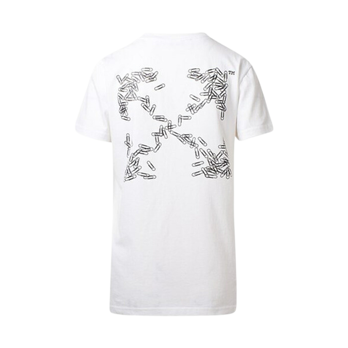 (W) 오프화이트 페이퍼 클립 캐주얼 티셔츠 화이트((W) Off-White Paper Clip Casual T-Shirt White) - 2
