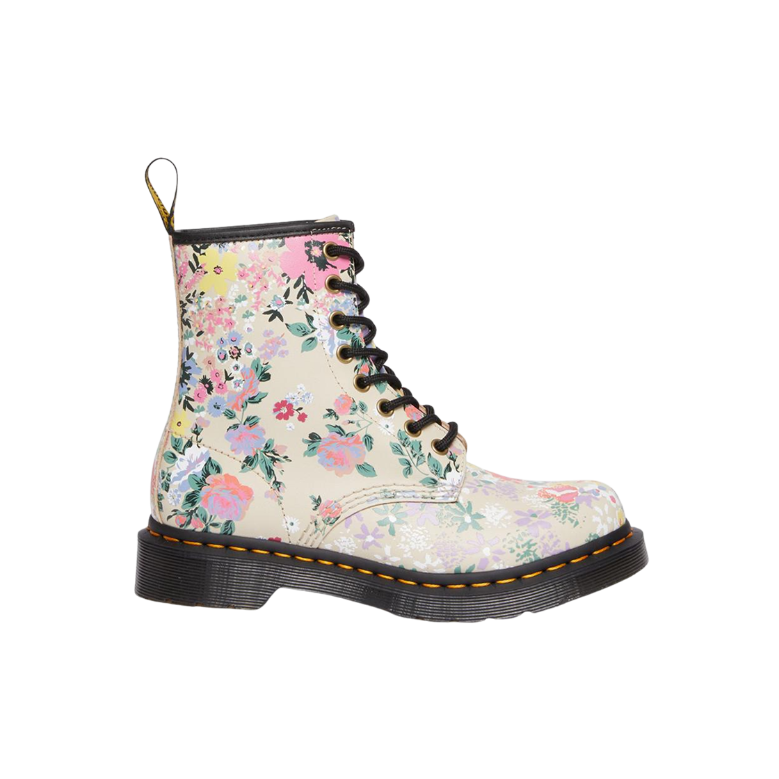30791292 (W) Dr. Martens 1460 Floral Mash Up Backhand Parchment Beige