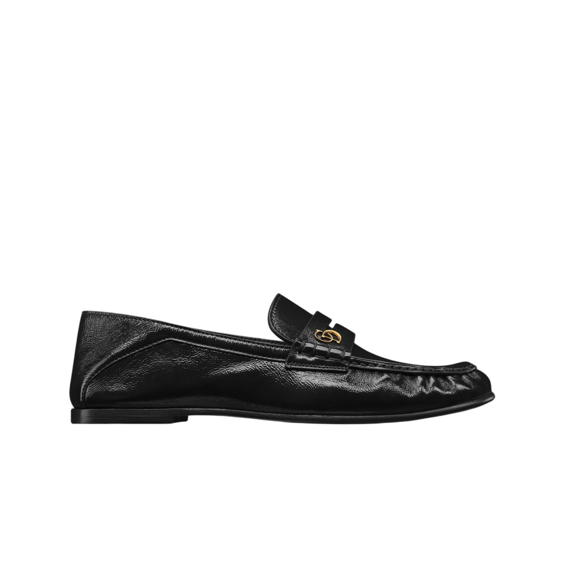KDF084GPC-S900 (W) Dior Time Loafer Crinkled Patent Calfskin Black