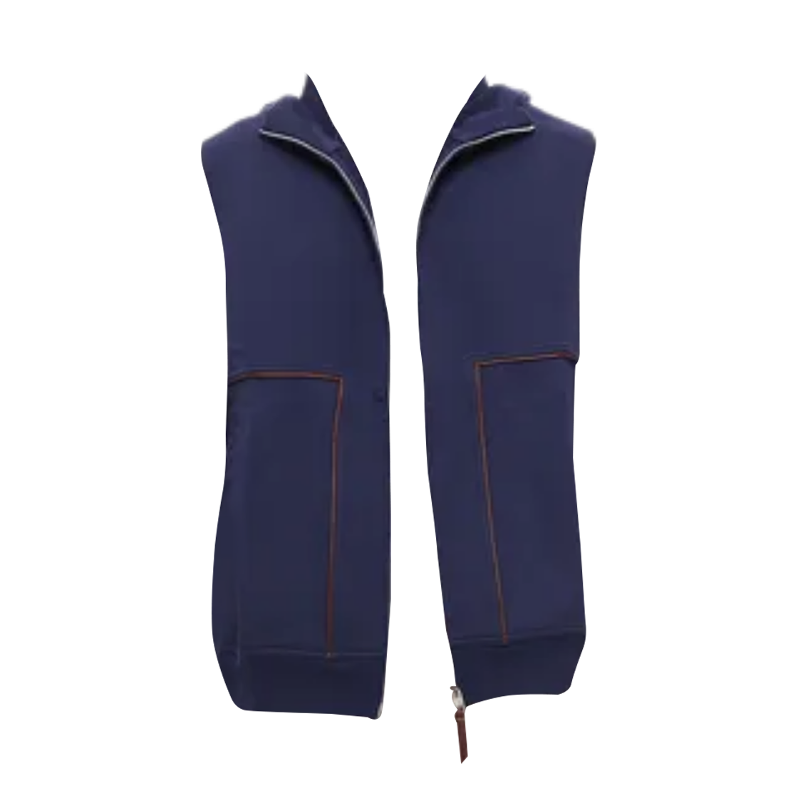 브루넬로 쿠치넬리 코튼 후드 집업 베스트 블루(Brunello Cucinelli Cotton Hooded Zip-Up Vest Blue)