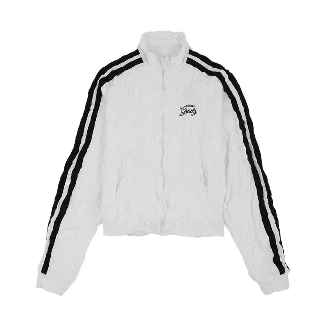 GR25FWMO01WH Grailz Crinkle Track Jacket White