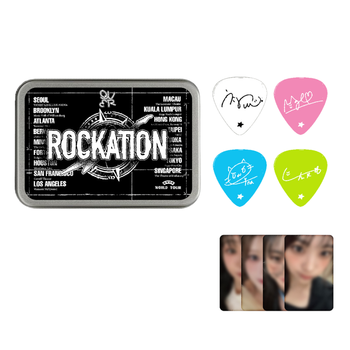 큐더블유이알 [락케이션] 사인 피크 세트(QWER [ROCKATION] SIGN PICK SET)