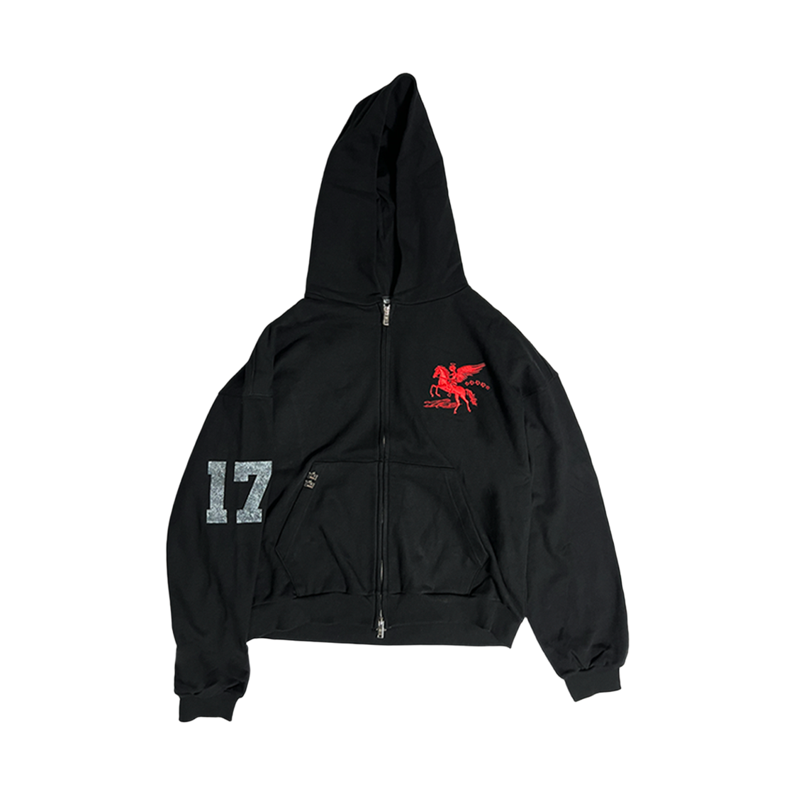 [트리플적립] 파코서플라이 폴링 엔젤 집업 후디 블랙