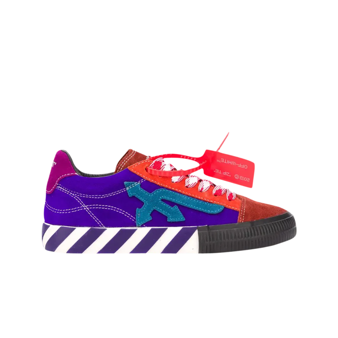 (W) 오프화이트 애로우 로우 벌크 스니커즈 멀티컬러 블루((W) Off-White Arrow Low Vulcanized Sneakers Multicolor Blue)