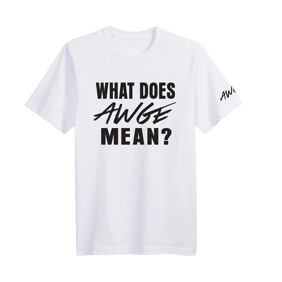 AWGE 왓 다즈 AWGE 민 티셔츠 화이트(AWGE What Does AWGE Mean T-Shirt White)
