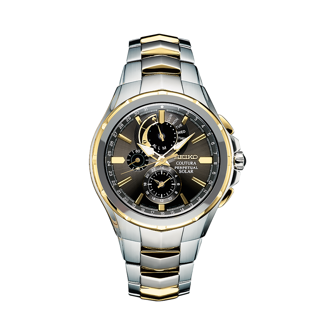 세이코 코트라 퍼페츄얼 솔라 SSC376 44mm 스테인리스 스틸 그레이(Seiko Coutura Perpetual Solar SSC376 44mm Stainless Steel Grey)