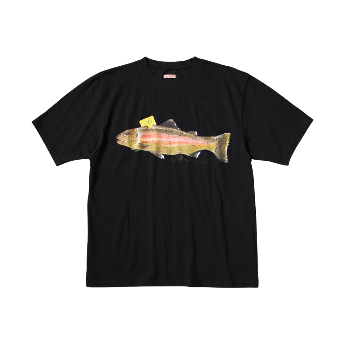 K2508SC002 Kapital 20 Jersey Crew T-Shirt 1 Trout, Peckish Rainbow Y Pt Black