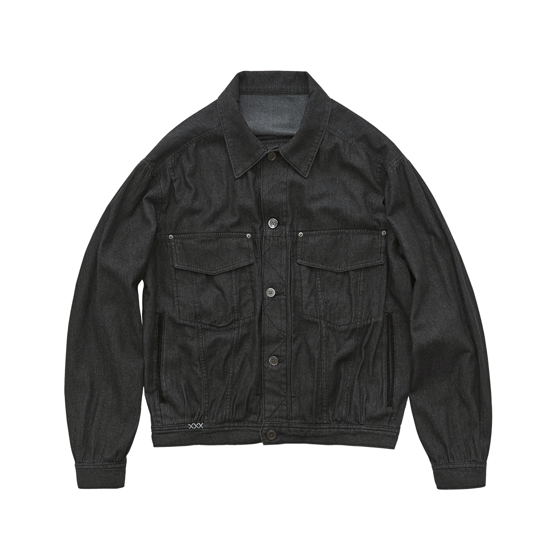 폴리테루 데님 트러커 자켓 올드 맨 다크 인디고(Polyteru Denim Trucker Jacket Old Man Dark Indigo)