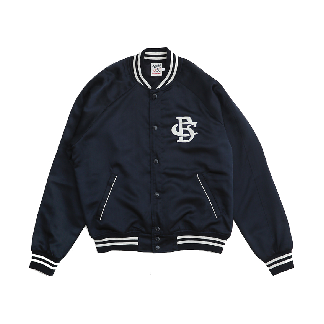 P0000CUH [무료 반품] CATCH BALL Varsity Jakect Navy