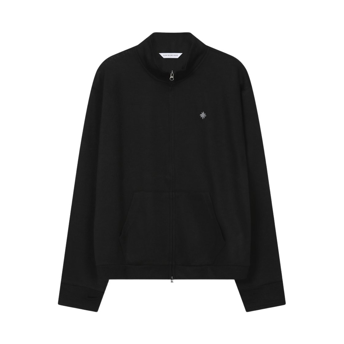 슬로우 레코드 하우스 트랙 집업 가디건 블랙(SLOW RECORD HOUSE Track Zip-Up Cardigan Black)