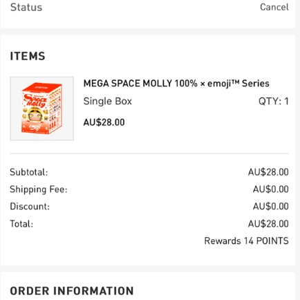 Pop Mart Mega Space Molly Blooming Series Mugunghwa 100%  - Korea Exclusive 착용 스타일 - 1