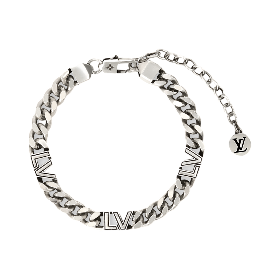 루이비통 LV 클럽 체인 브레이슬릿 스털링 실버(Louis Vuitton LV Club Chain Bracelet Sterling Silver) - 1