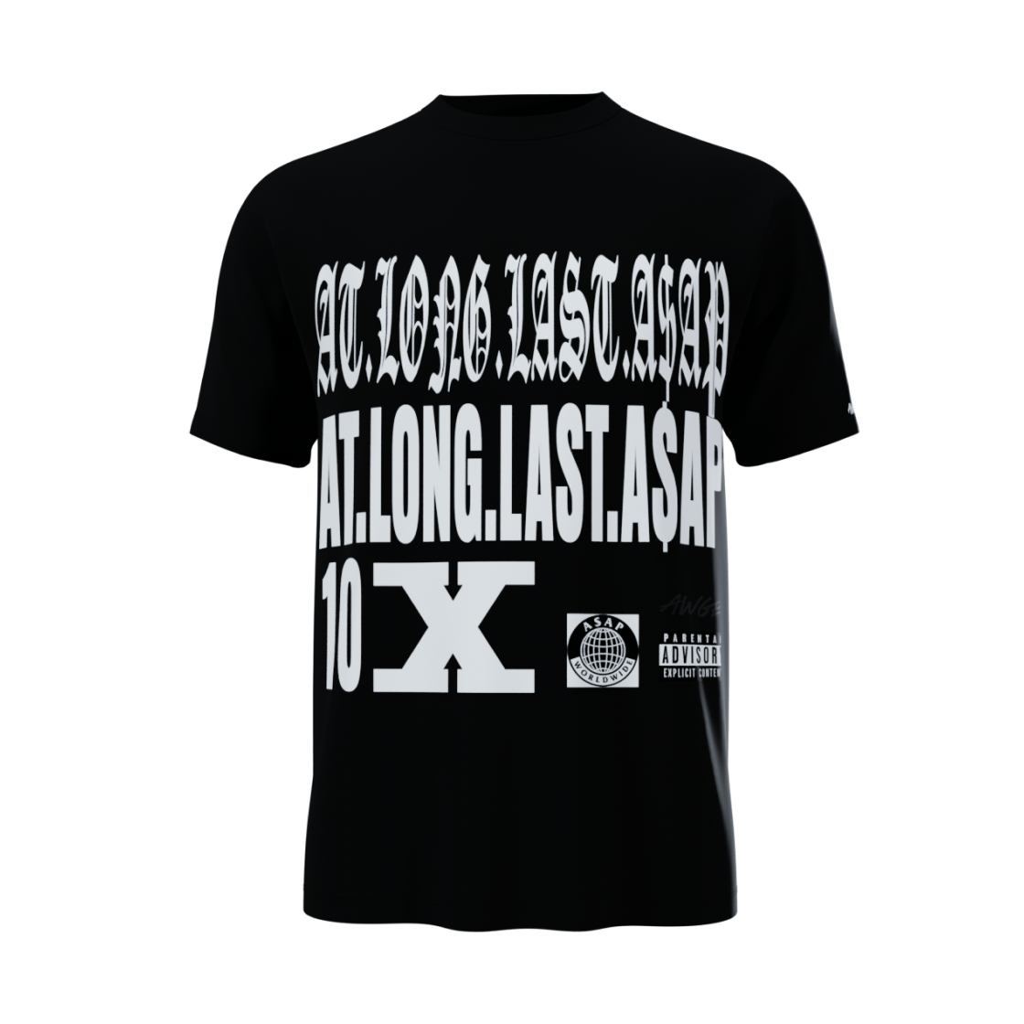 AWGE 앳 롱 리브 에이셉 티셔츠 2 블랙(AWGE ALLA T-Shirt 2 Black)