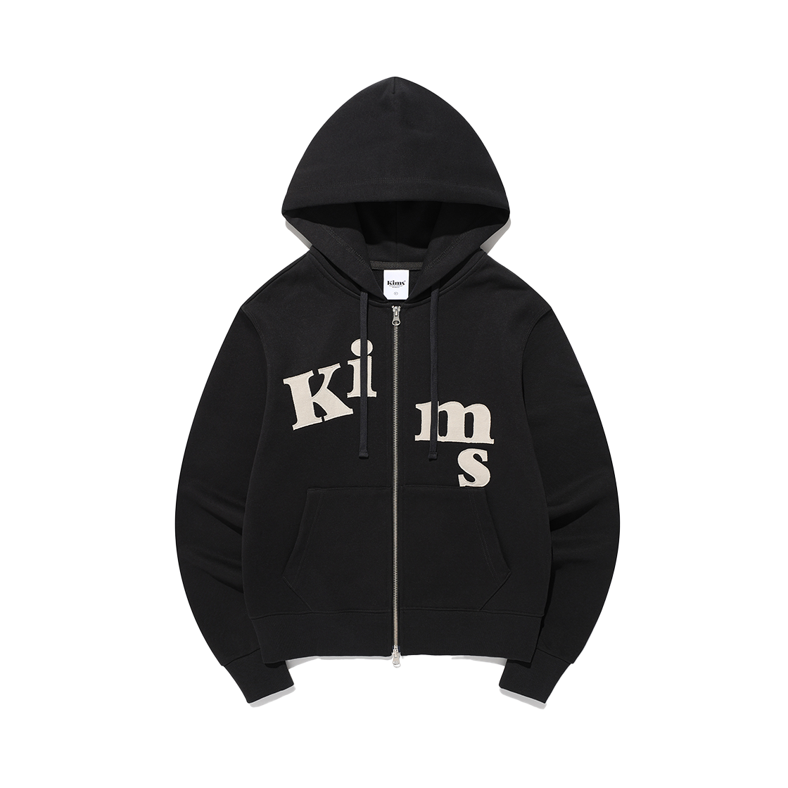 KIB5FUM481ABK Kims Fresh Cotton Market (Unisex) Messy Alpha App Zip Hoodie Black