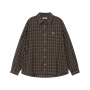 SLOW RECORD HOUSE Kane Check Shirt Brown
