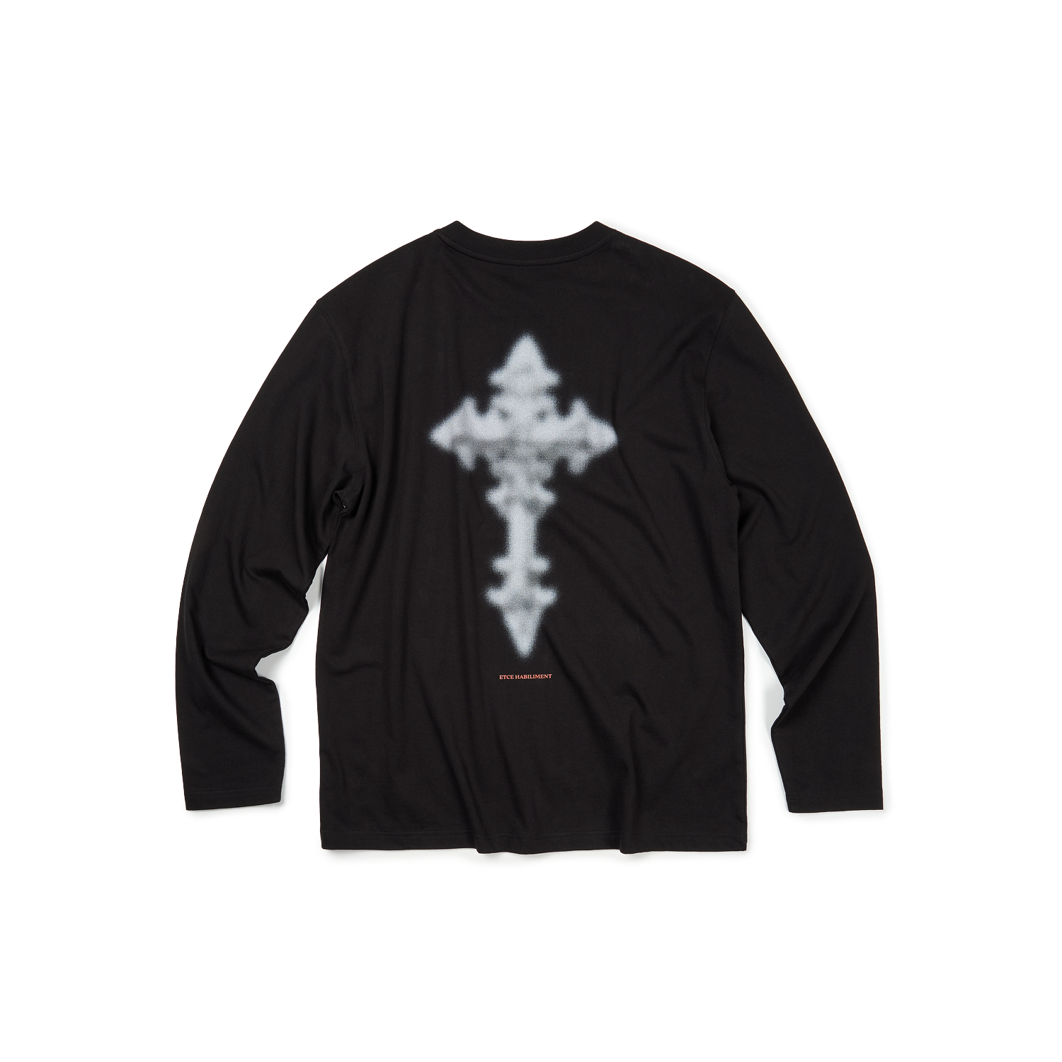 이티씨이 베일드 크로스 롱슬리브 티 블랙(ETCE Veiled Cross LS Tee Black)