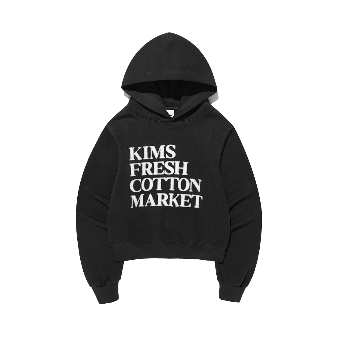 KIB5FUM407ABK Kims Fresh Cotton Market Hazy Left Range Logo Hoodie Black