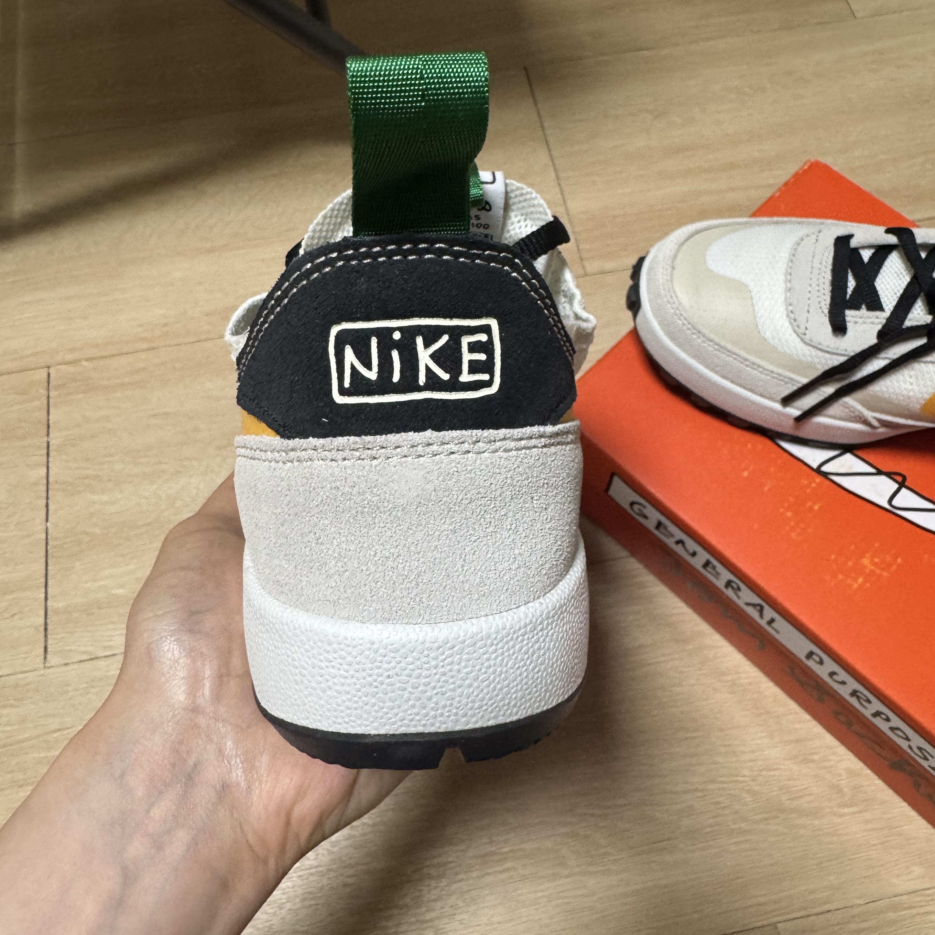 Nike x Tom Sachs General Purpose Shoe Pine Green University Gold 착용 스타일 - 3