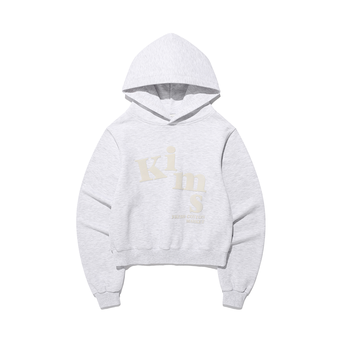 KIB5FUM409AGR Kims Fresh Cotton Market (Unisex) Messy Alpha Logo Hoodie Grey
