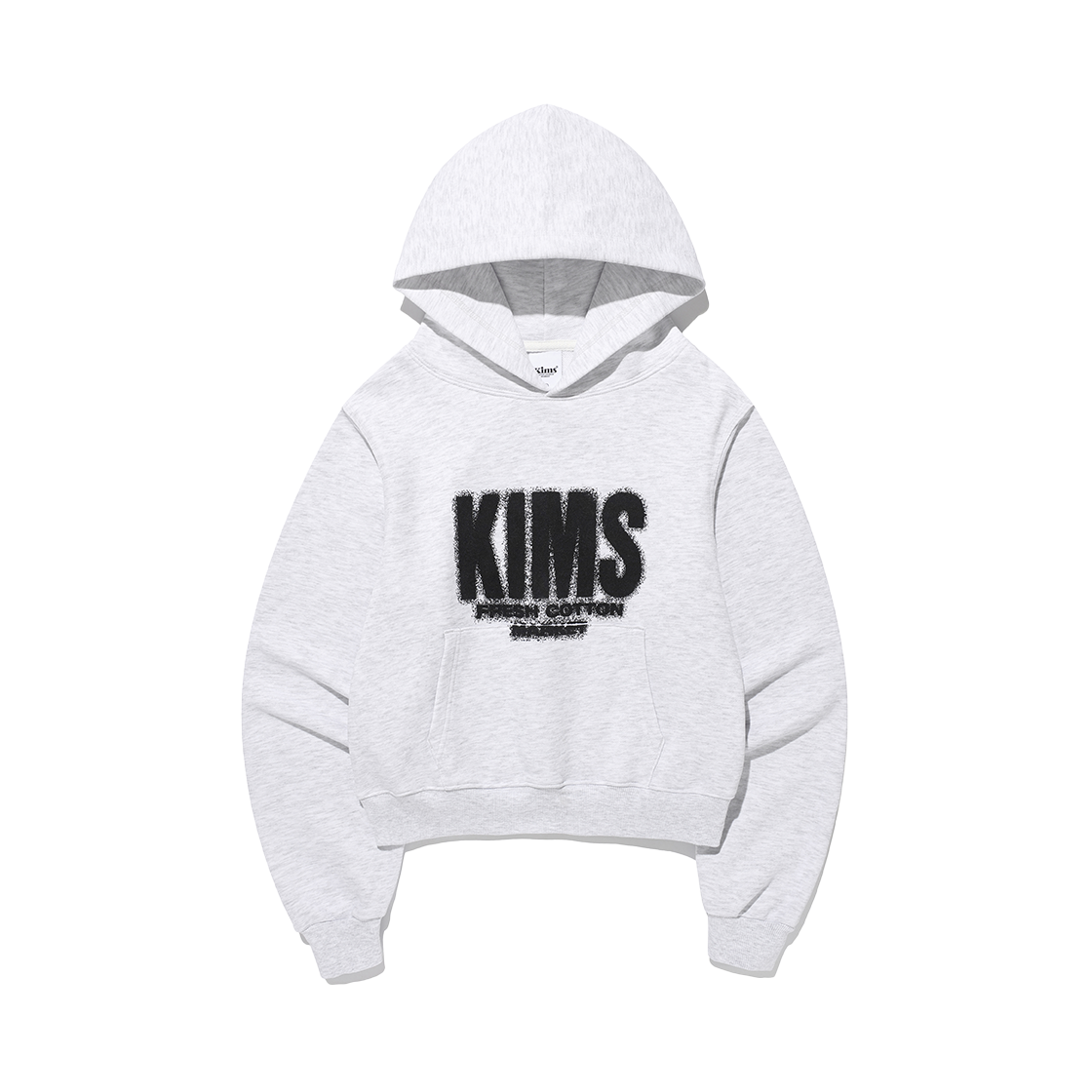 KIB5FUM401AGR Kims Fresh Cotton Market Hazy Elve Logo Hoodie Grey