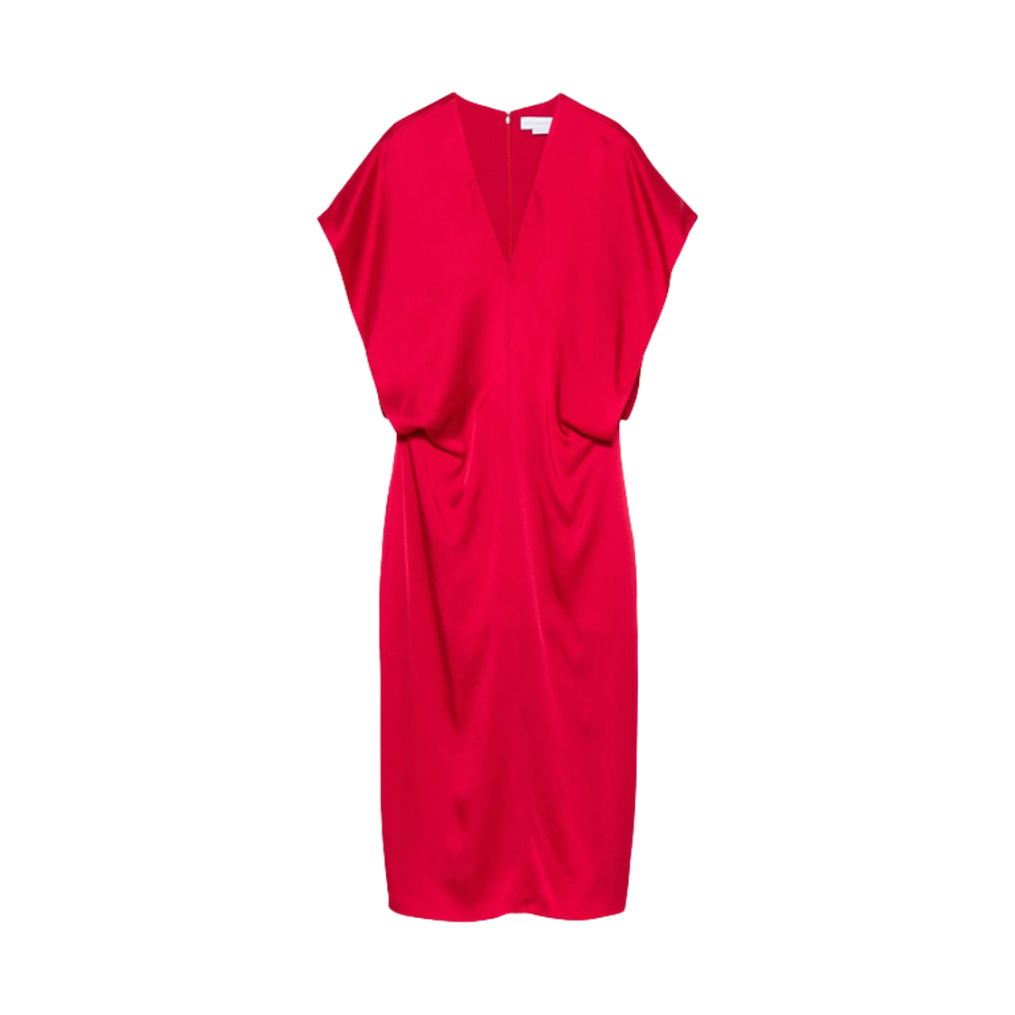 6A05613FU3025001 (W) Stella McCartney V-Neck Midi Dress Red