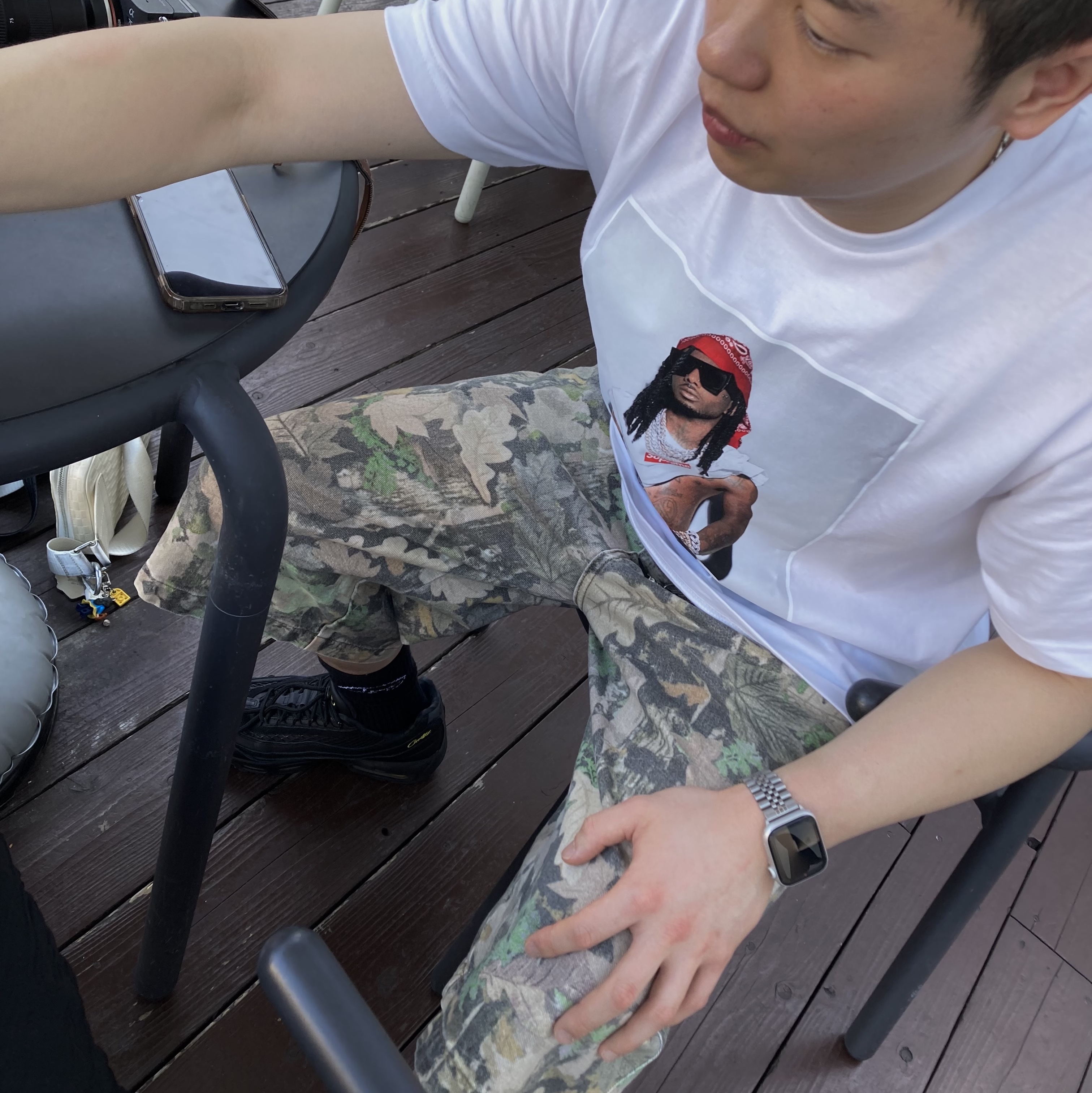 Supreme Playboi Carti T-Shirt White - 25FW, Nike x Corteiz Air Max 95 Black and Tour Yellow 착용 스타일