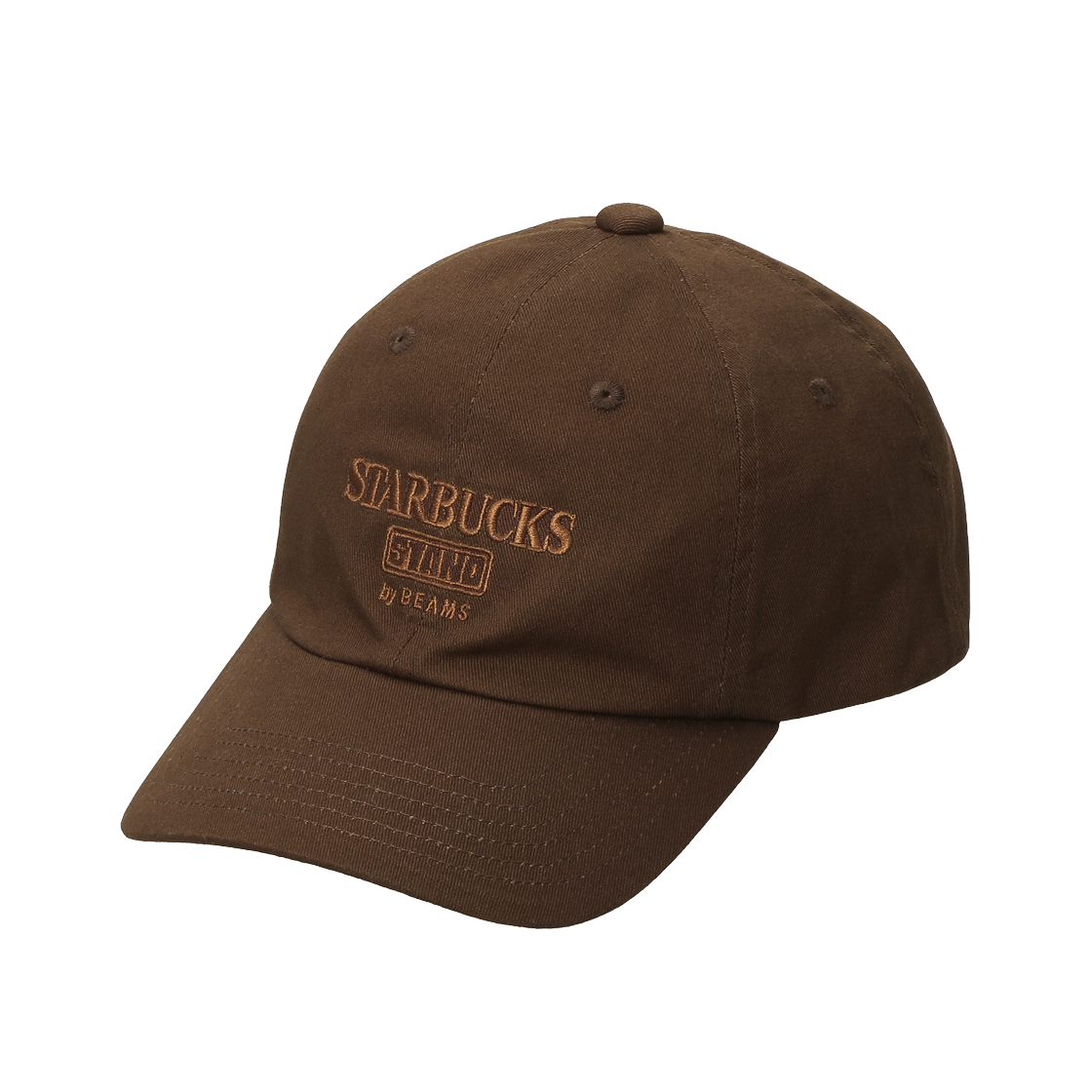 - Starbucks x Beams 6 Panel Logo Cap Brown