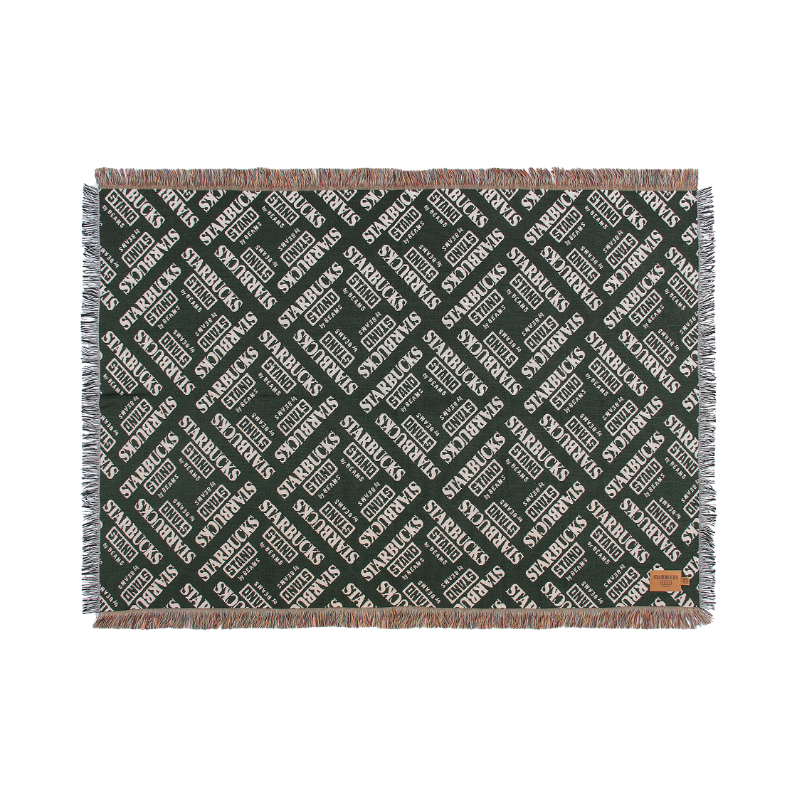 스타벅스 x 빔즈 자카드 쓰로우 블랭킷 그린(Starbucks x Beams Jacquard Throw Blanket Green)