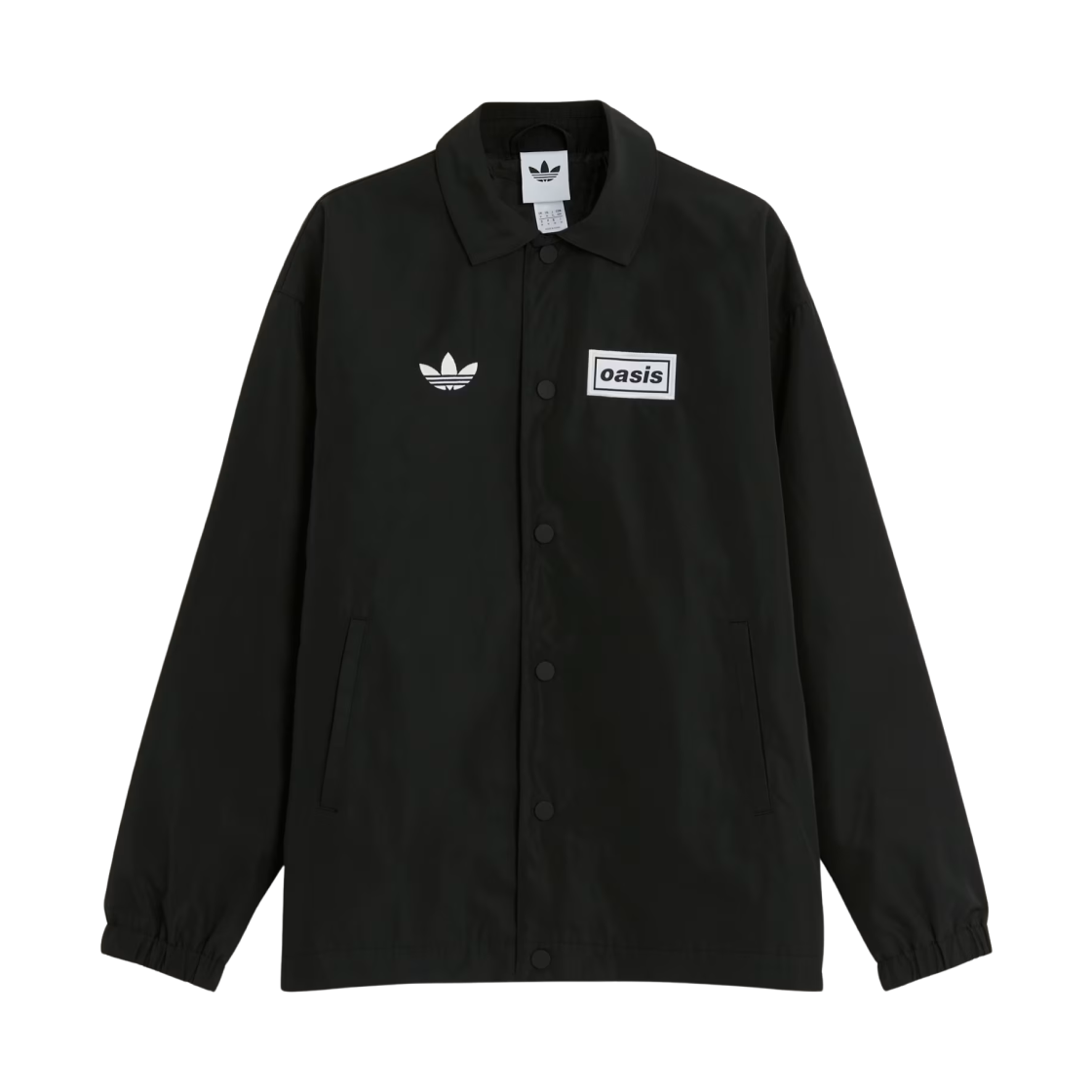 아디다스 x 오아시스 투어 코치 자켓 블랙 - KR 사이즈(Adidas x Oasis Tour Coach Jacket Black - KR Sizing)