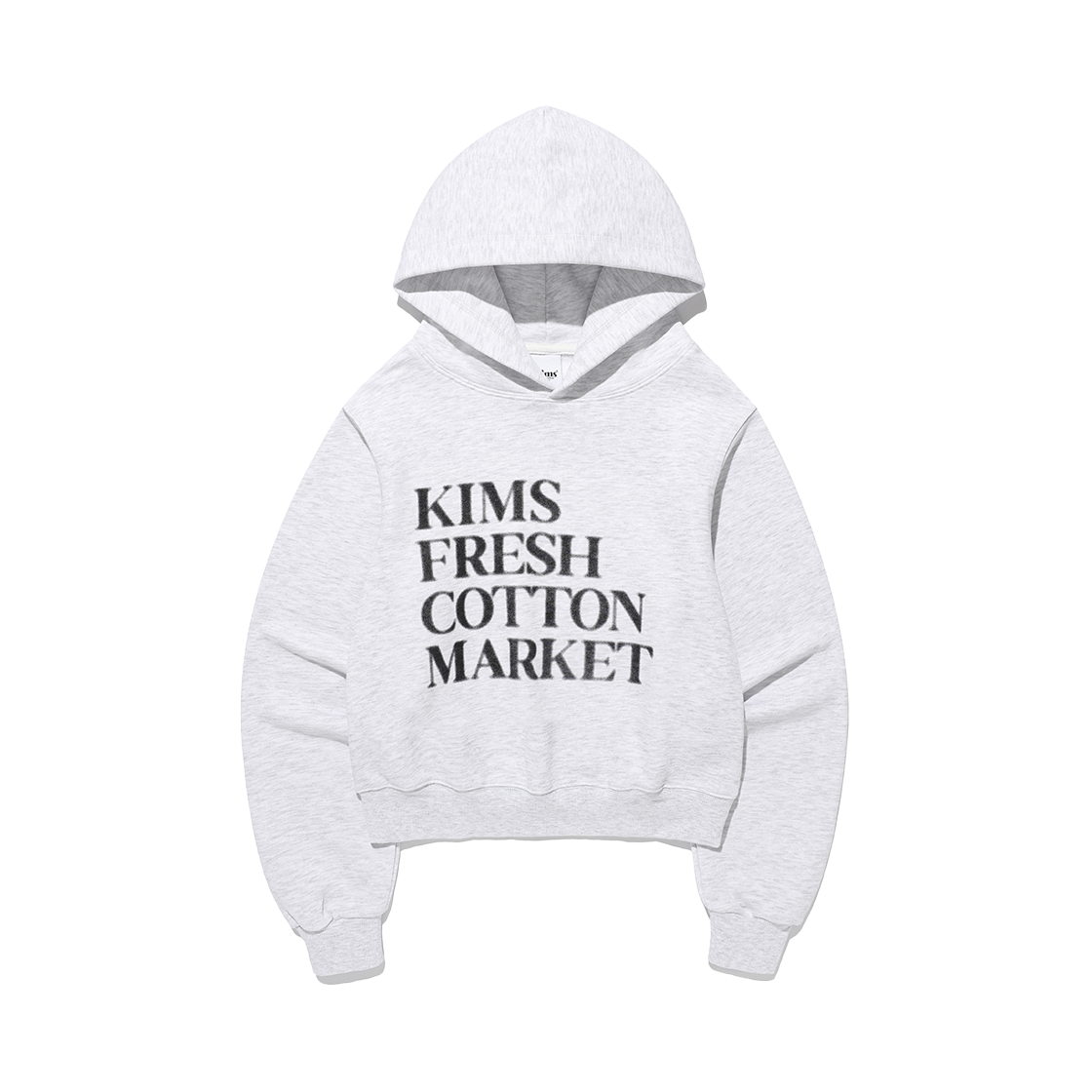 KIB5FUM407AGR Kims Fresh Cotton Market Hazy Left Range Logo Hoodie Grey
