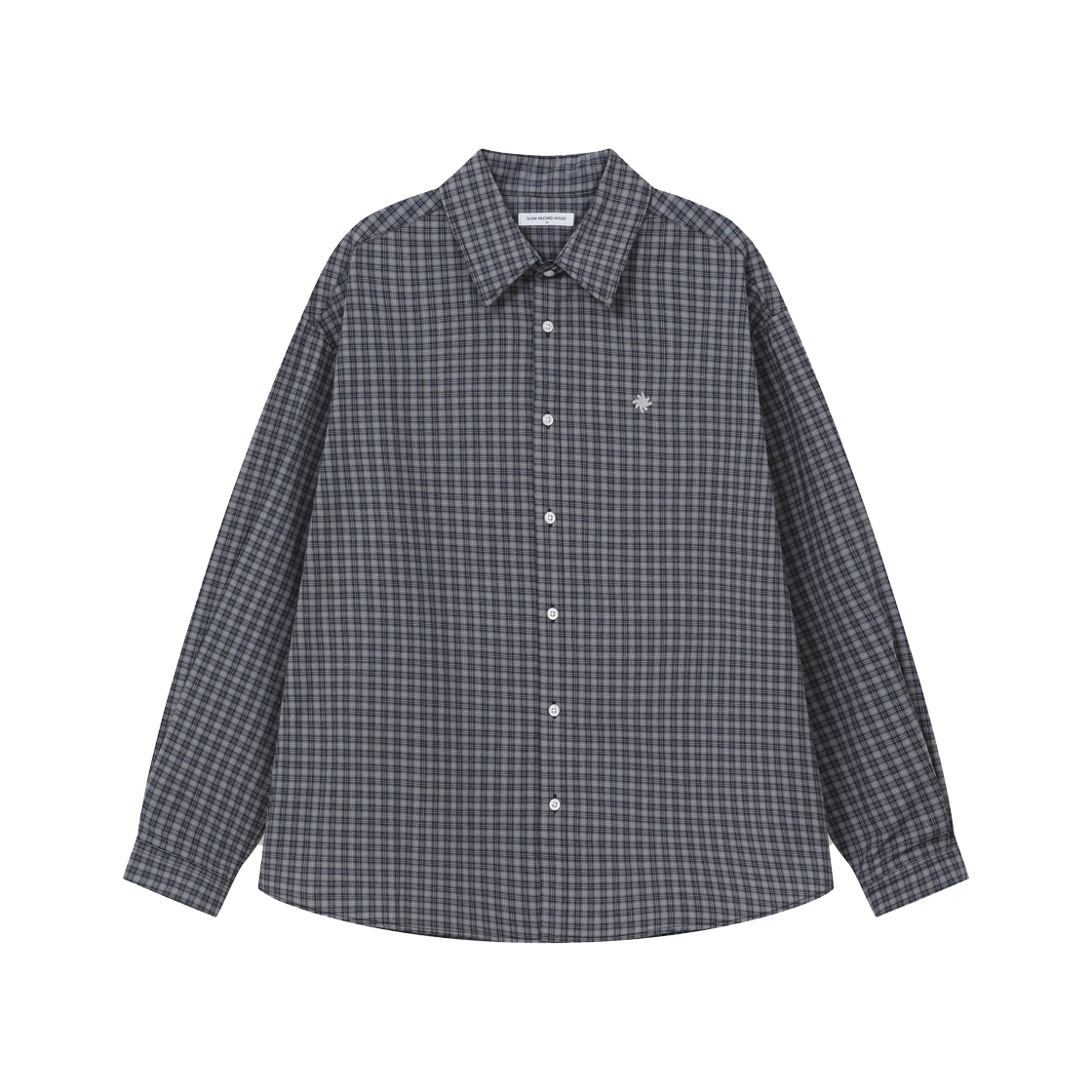 슬로우 레코드 하우스 브리즈 체크 셔츠 블루(SLOW RECORD HOUSE Breeze Check Shirt Blue)