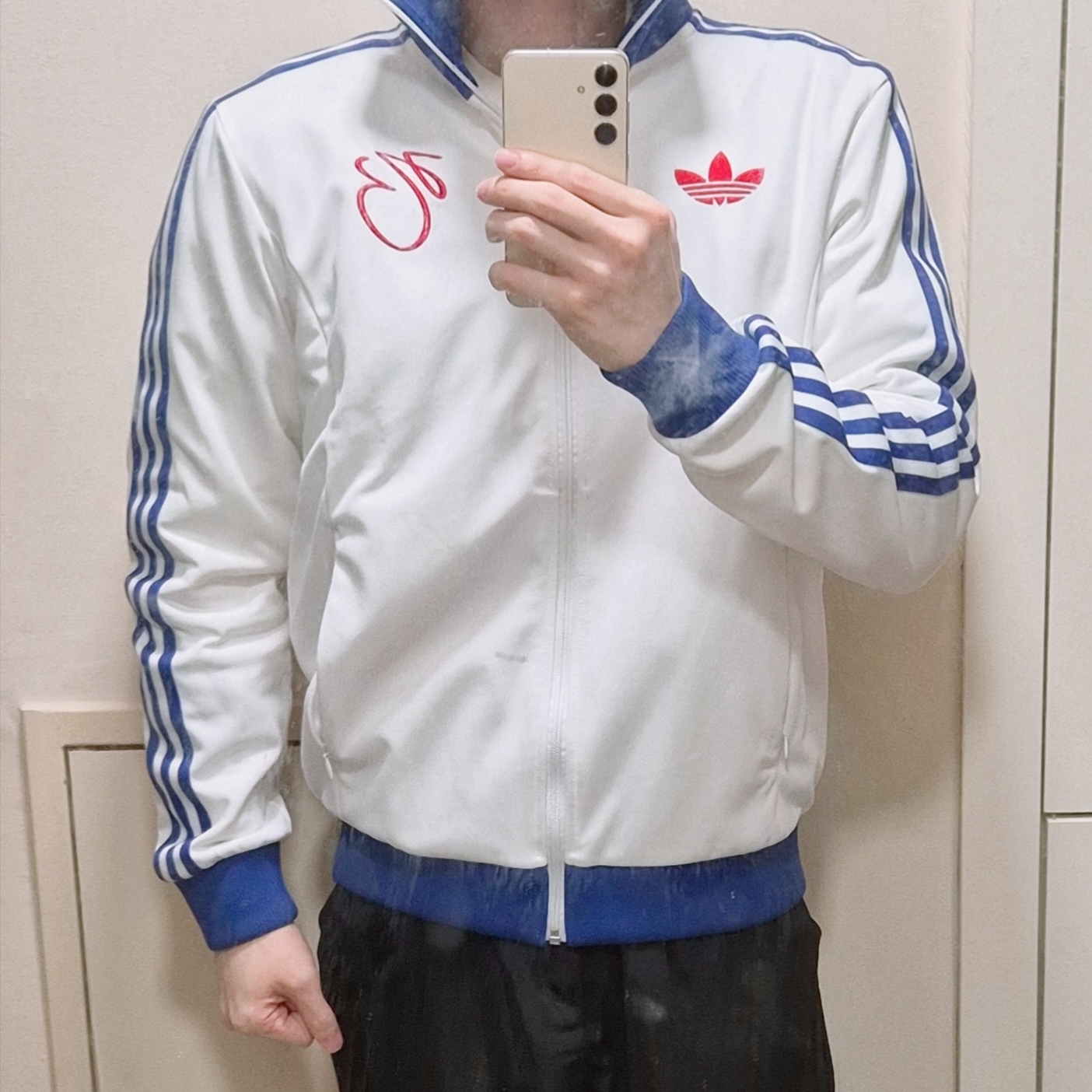 Adidas Jude Bellingham Sports Jacket White - KR Sizing 착용 스타일
