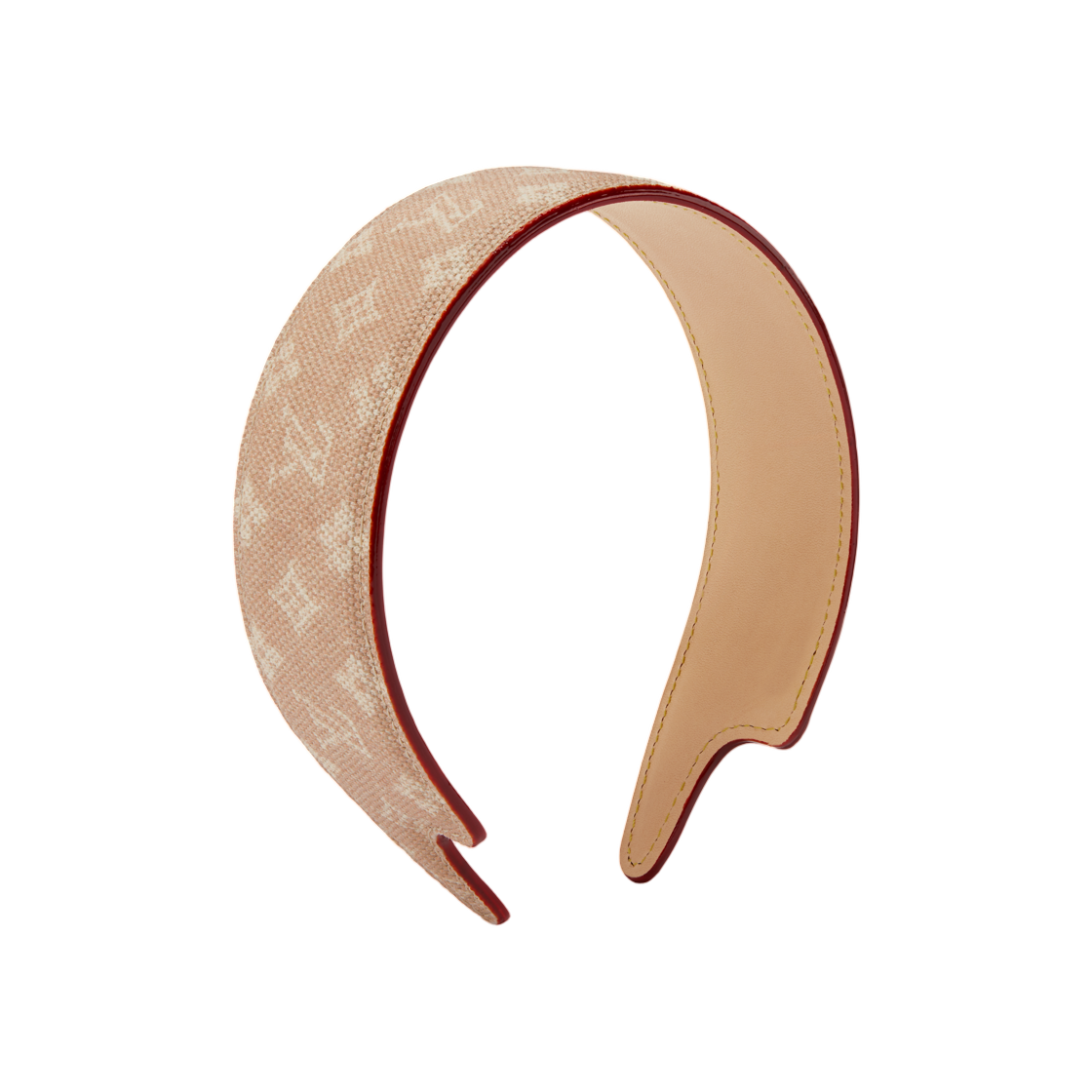 M96826 (W) Louis Vuitton LV Outline Headband Beige