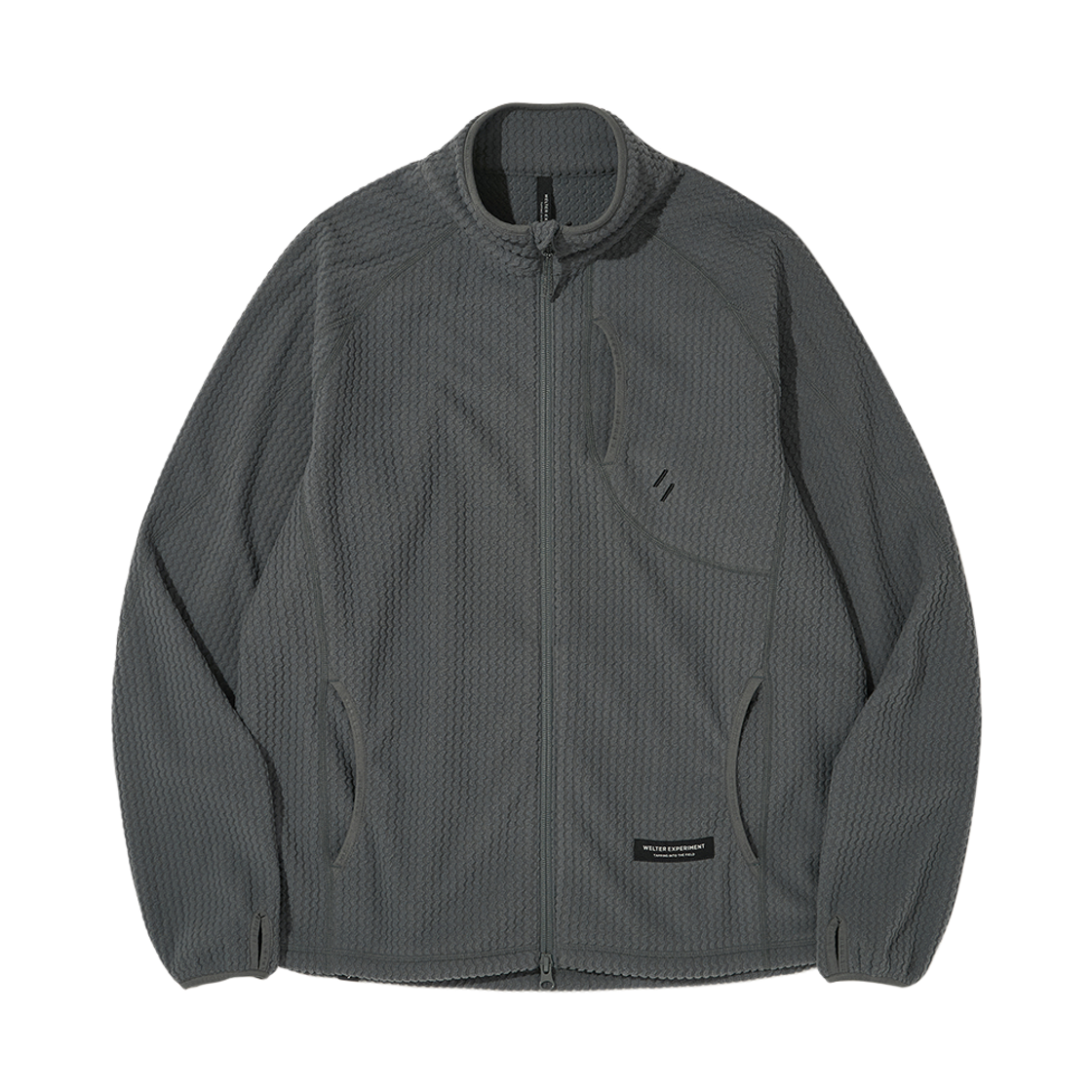 WBEWTZ001CH WELTER EXPERIMENT Calora Fleece Full Zip Charcoal