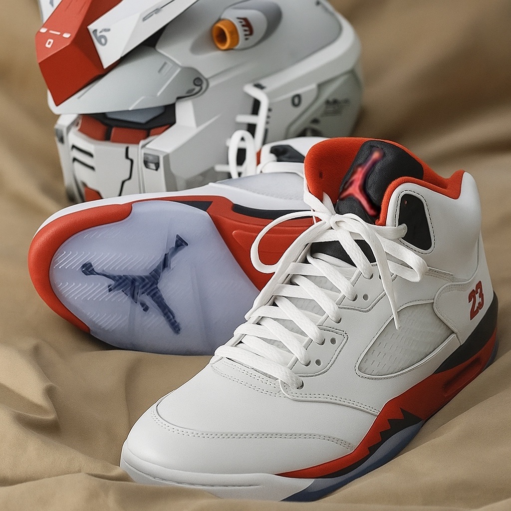 Jordan 5 Retro Fire Red Black Tongue 2025 착용 스타일