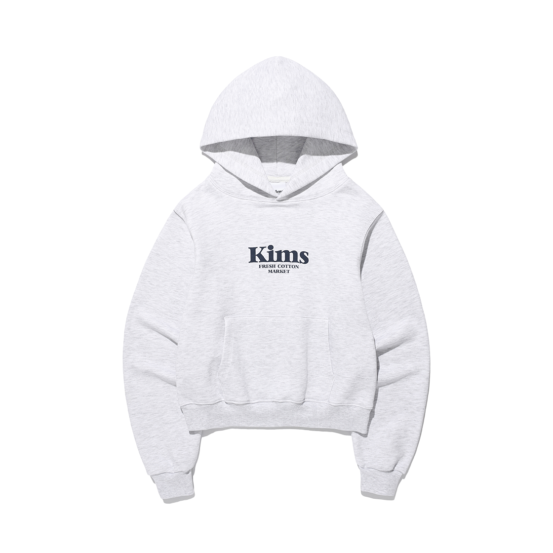 KIB5FUM400AGR Kims Fresh Cotton Market (Unisex) Kims Bam Logo Hoodie Grey