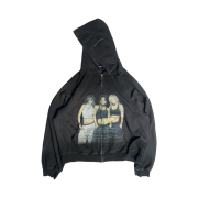 PACOSPLY Dolly Dirty Zip Up Hoodie Vintage Black