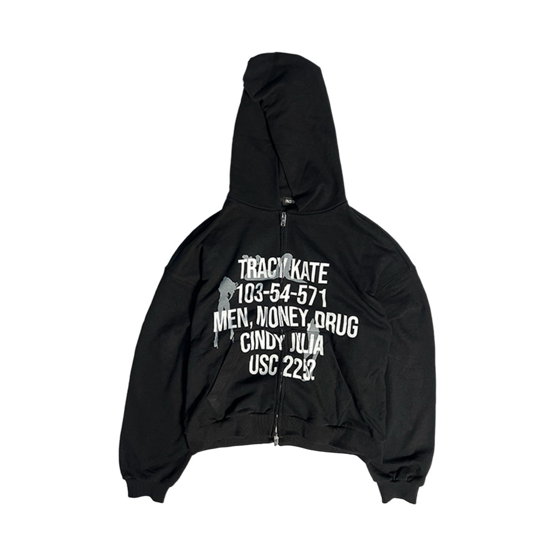 파코서플라이 트레이시 집업 후디 블랙(PACOSPLY Tracy Zip Up Hoodie Black)