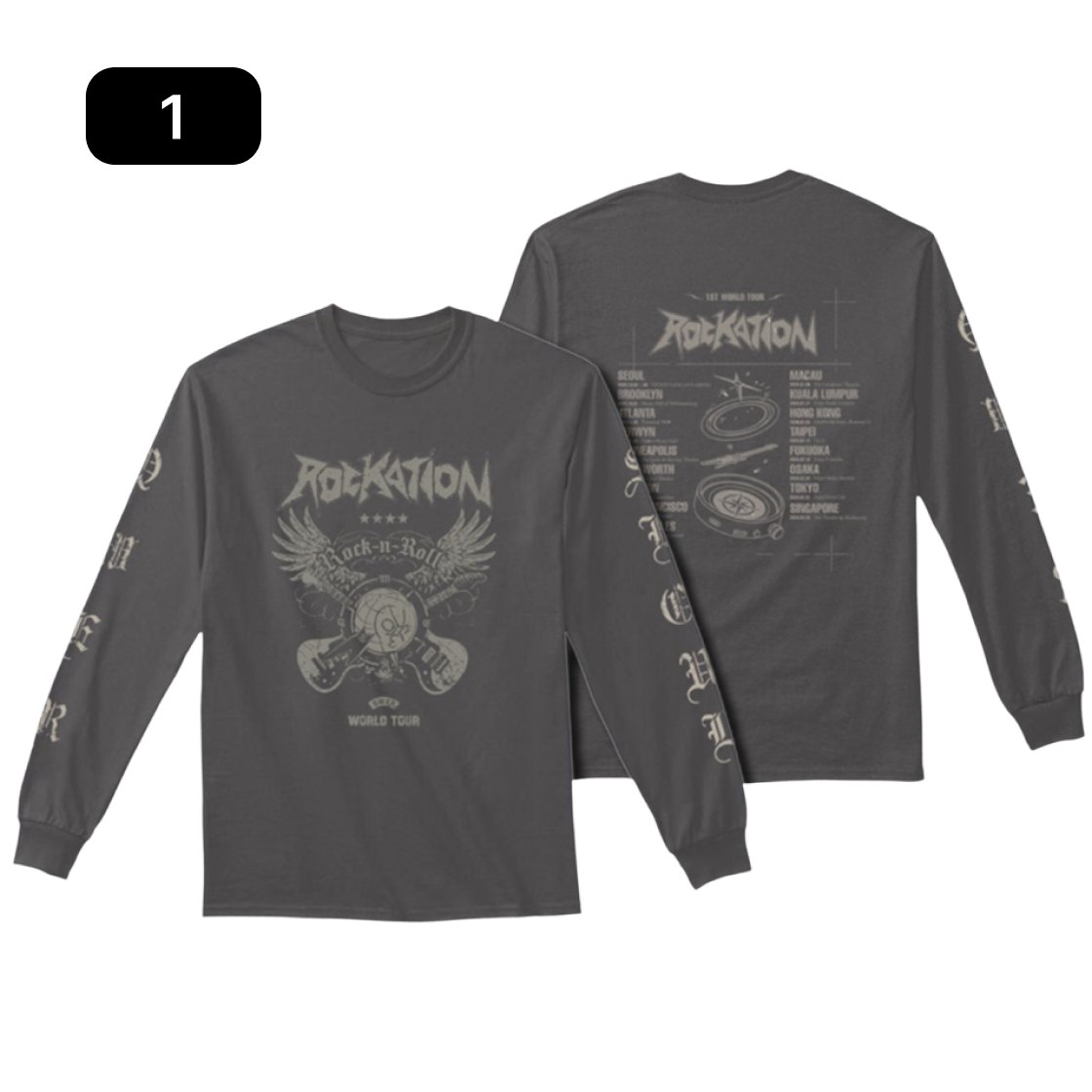큐더블유이알 [락케이션] 월드투어 롱슬리브 (서울 한정판) 1(QWER [ROCKATION] WORLD TOUR LONG SLEEVE (Seoul Limited Ver.) 1)