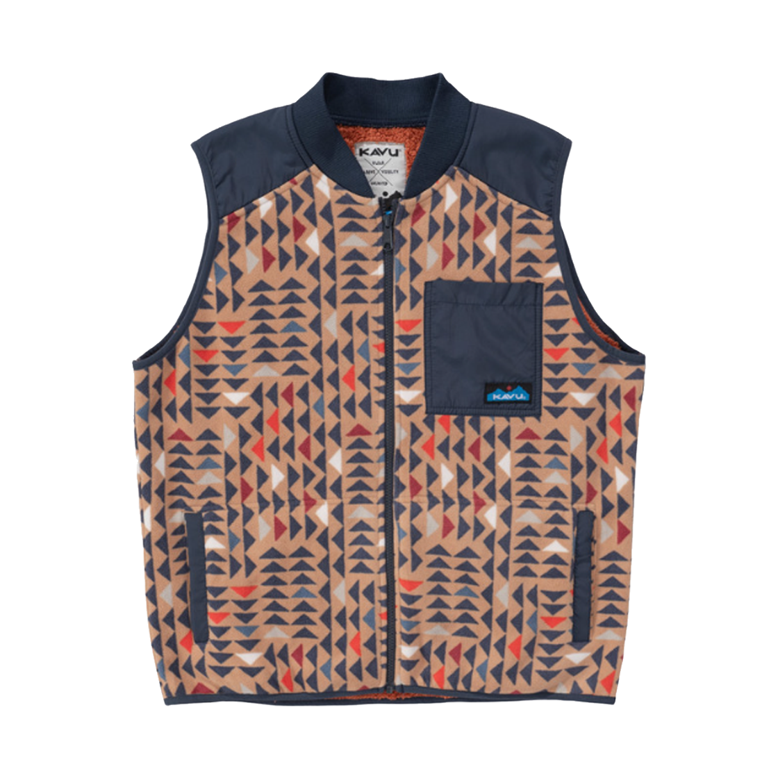 카부 키스카 플리스 베스트 트리 카멜(KAVU Kiska Fleece Vest Tri Camel)