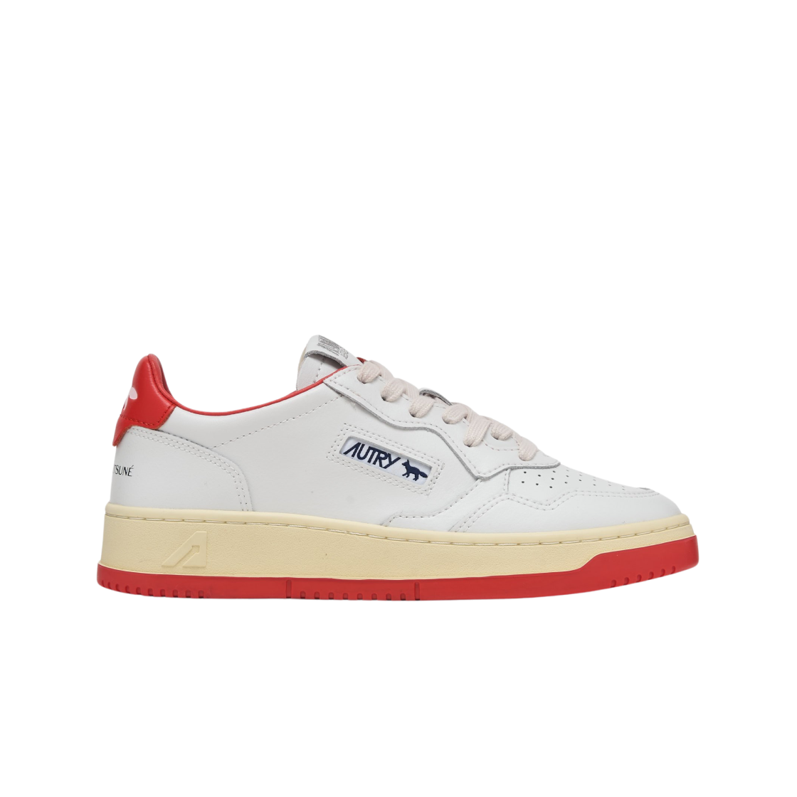 (W) Autry x Maison Kitsune Women's Medalist Low White Orange