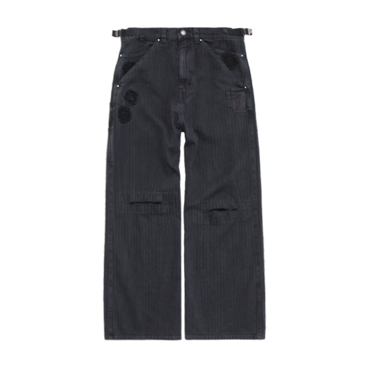 【FANCY CLUB】 STRING DOT ROLL-UP PANTS MUSINSA公式 | FANCY CLUB String Dot Roll-up Pants (BLACK