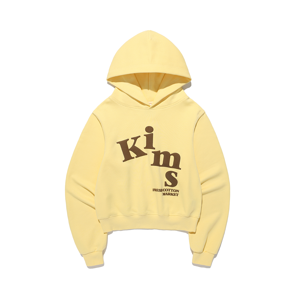 KIB5FUM409AYE Kims Fresh Cotton Market (Unisex) Messy Alpha Logo Hoodie Yellow