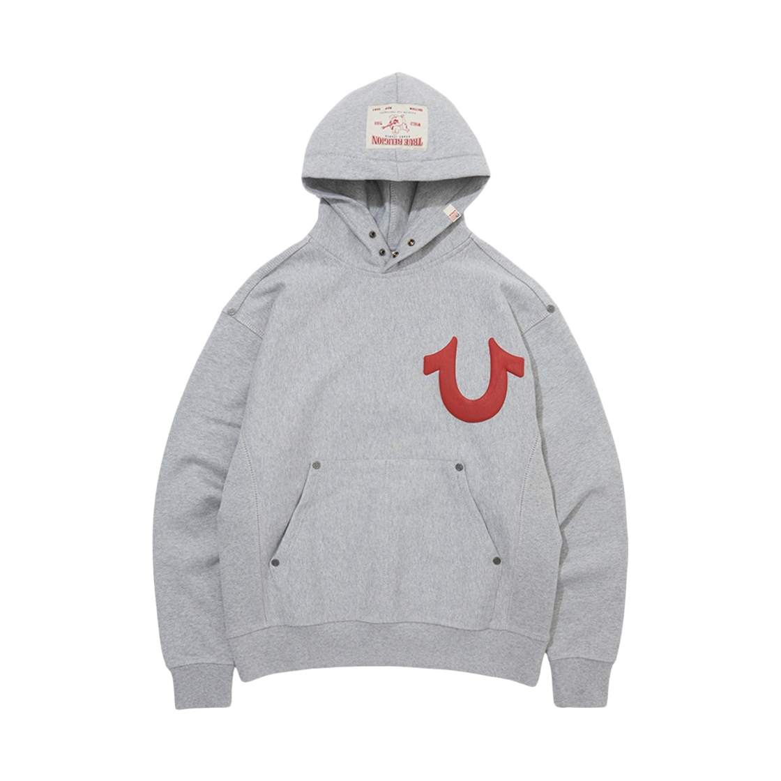 TRA3TSU107GGR True Religion Big Horse Shoe Hoody Grey