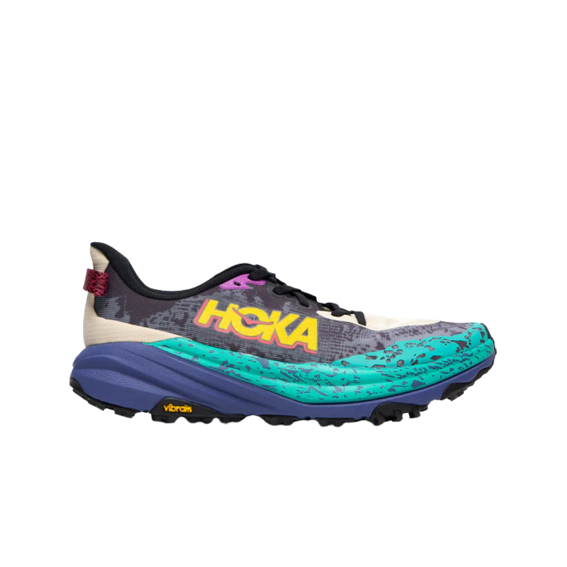 (W) 호카 스피드고트 6 오트밀 마운틴 아이리스 - 레귤러((W) Hoka Speedgoat 6 Oatmeal Mountain Iris - Regular) - 1